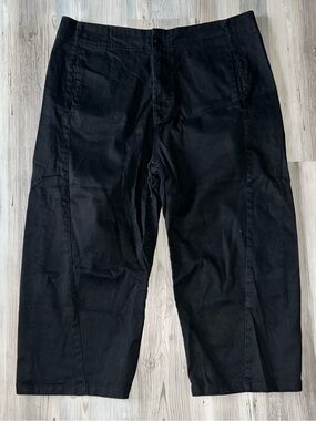 Roucha Black Canvas Pants Jeans Drawstring Waist CC